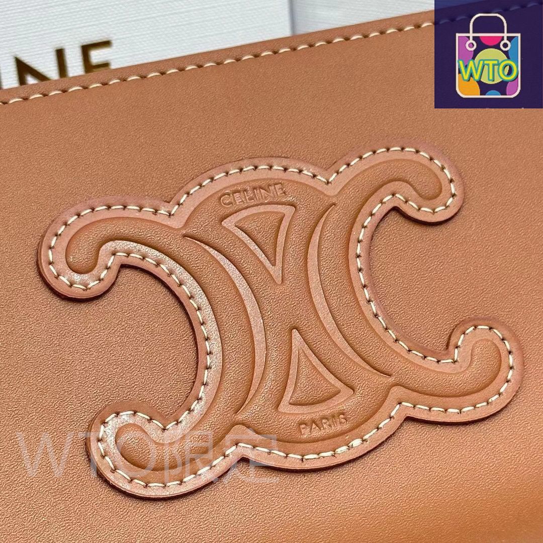 直営店‐CELINE‐ Triomphe ジップウォレット 今日特価】CELINE セリーヌ TRIOMPHE CUIR 大きなジップ