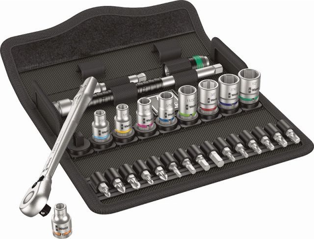 Wera1/4”DRメタルラチェットソケット＆ビットセット28点004021