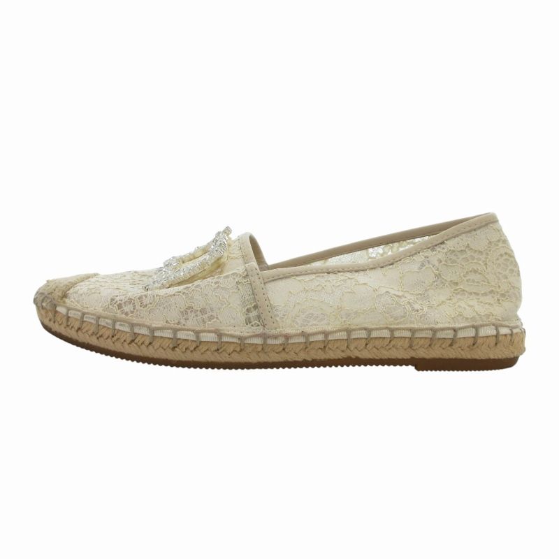 スタッカート　レース フラットシューズ ビジュー付き スタッカート STACCATO フラットシューズ レース ビジュー装飾