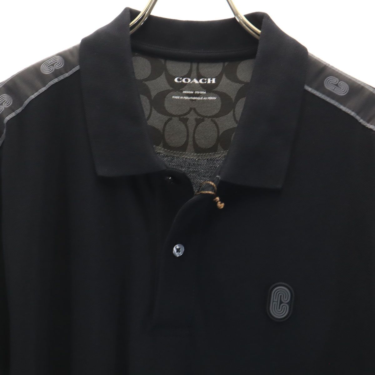 【ほぼ未使用】COACH コーチ 半袖ポロシャツ COACH - coach シグネチャー柄ポロシャツの通販 by TK｜コーチ