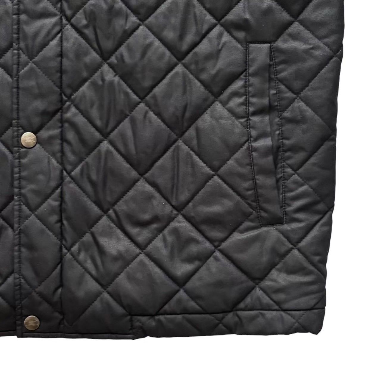 BURBERRY バーバリーゴルフ キルティングジャケット 黒 ステンカラー