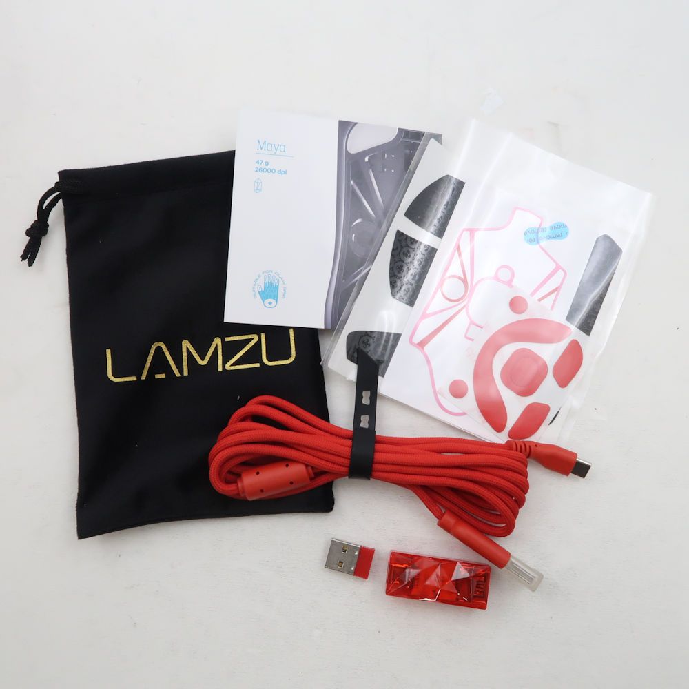 美品 LAMZU ラムズ Maya SUPER LIGHT WIRELESS MOUSE 47g ゲーミングマウス ワイヤレス PC周辺機器 HY1176 