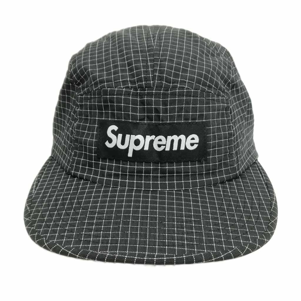 シュプリーム SUPREME 18AW Reflective Ripstop Camp Cap リフレクティブ リップストップ キャンプ キャップ ボックスロゴ ブラック