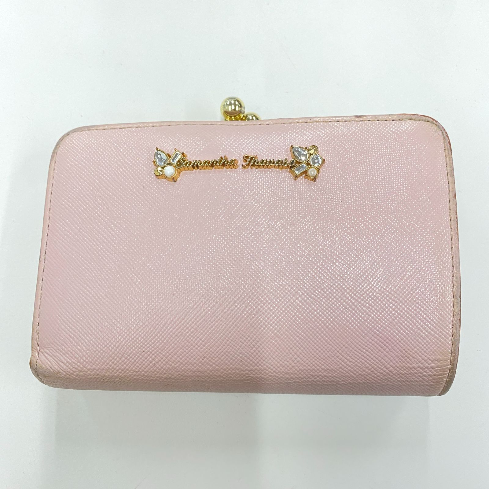 【美品】SamanthaThavasa ピンク　二つ折り財布 レディース 2つ折り財布 (ピンク) -Samantha Global Official