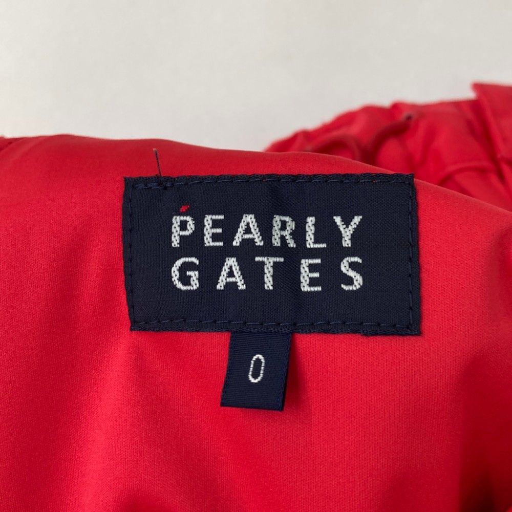 新品タグ付き　PEARLY GATES レディースパンツ サイズ0 レッド サイズ：0 PEARLY GATES パーリーゲイツ ロングパンツ レッド系