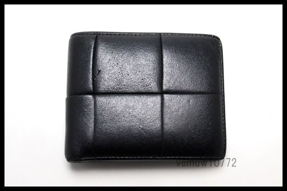 ICチップ近年 美 BOTTEGA VENETA カセット レザー 2つ折り財布 ボッテガヴェネタ 0918yx23649