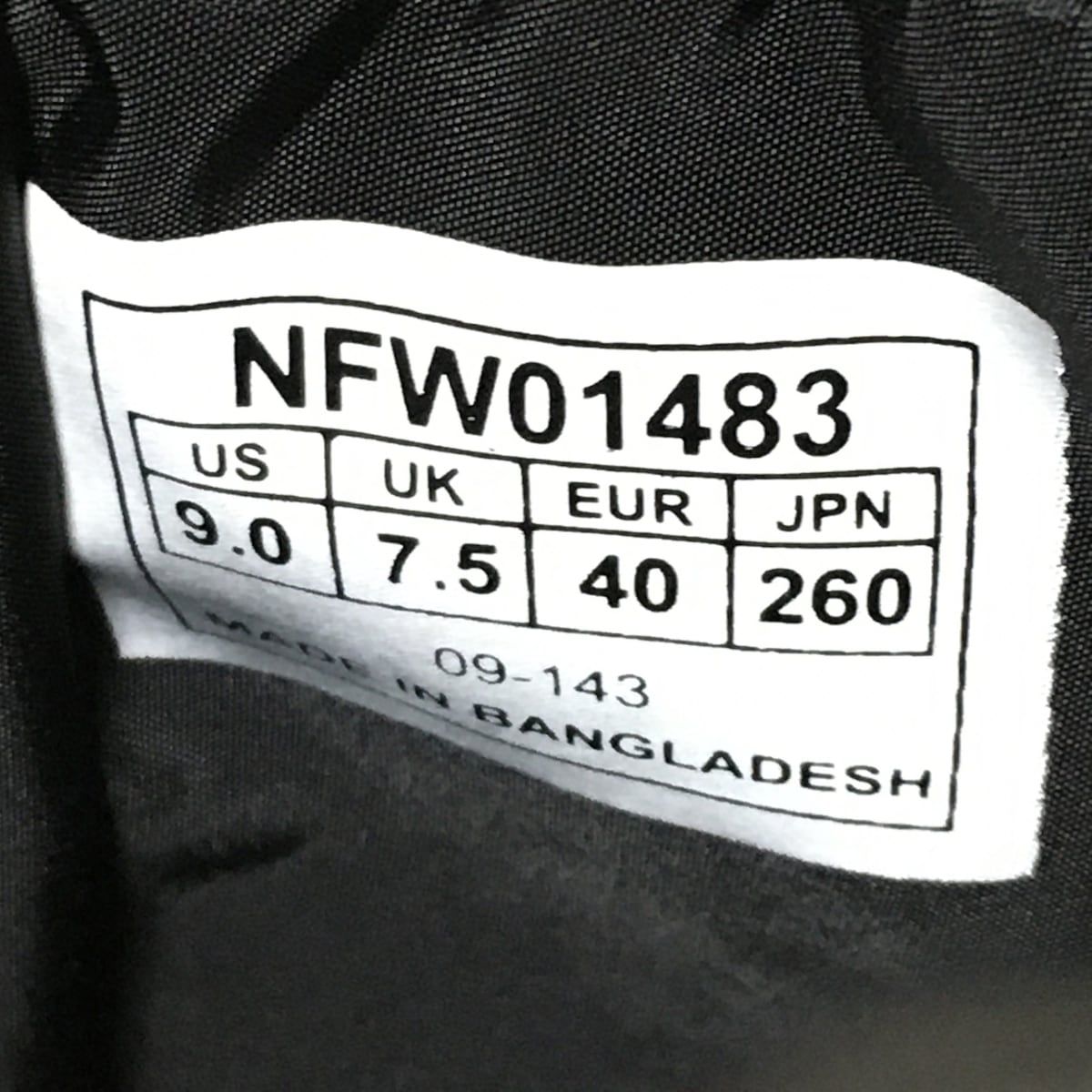 THE NORTH FACE(ノースフェイス) ブーツ 26 レディース - NFW01483 黒 キルティング レザー×化学繊維