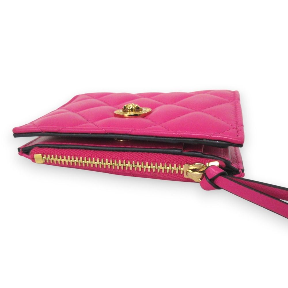 美品 VERSACE ヴェルサーチ メデューサ キルティング レザー 二