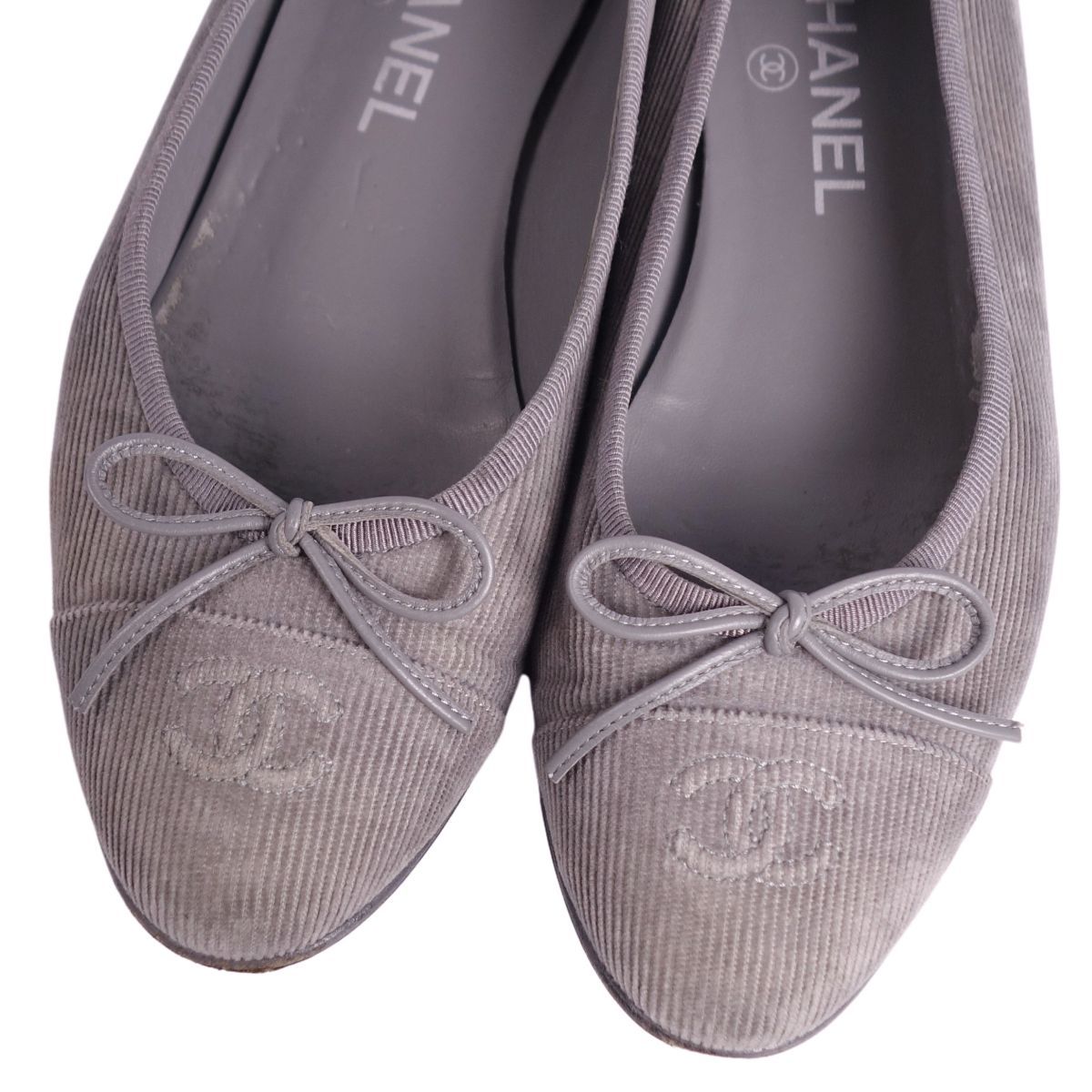 シャネル CHANEL パンプス バレリーナ G02819 リボン ココマーク