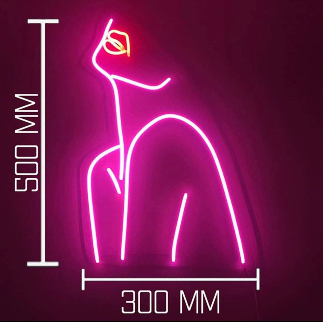 オーダーメイド オリジナル ネオン管 ネオンサイン 悩ましげな女性の  