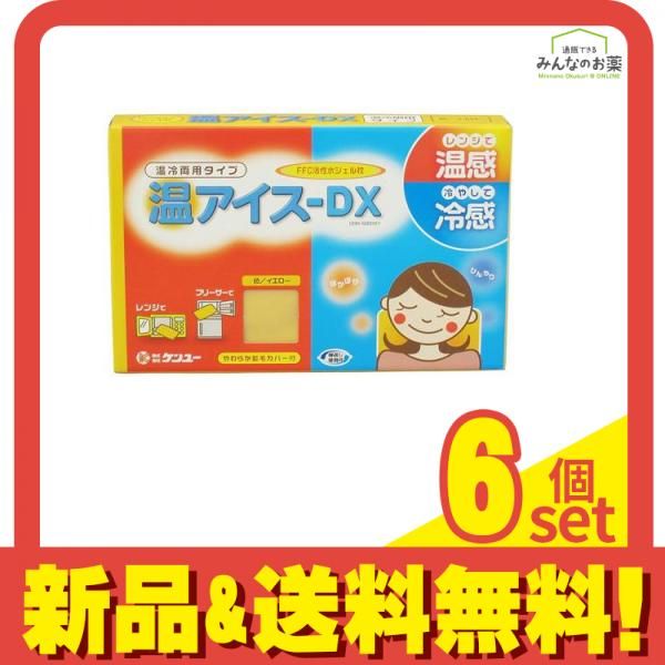 ケンユー 温冷両用ジェル枕 温アイス-DX カバー付 1組入 6個セット まとめ売り