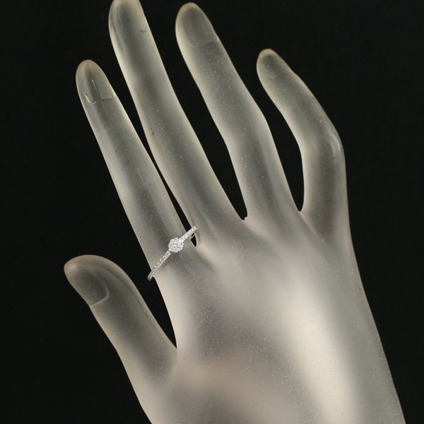 ベルシオラ リング ダイヤ ダイヤモンド 0.14ct フラワー 12号 K18WG  