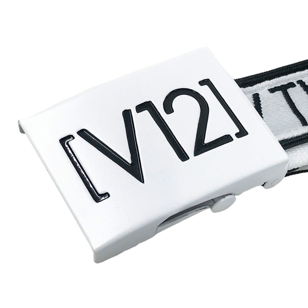 新品未使用☆V12 VTWELVE ヴィトゥエルヴ ベルト 白 ホワイト V12 ヴィトゥエルヴ 2023年モデル ベルト ロゴ総柄 ホワイト系 FREE