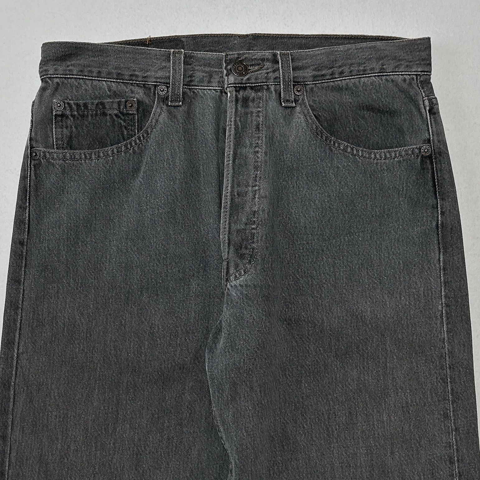 90s USA製 リーバイス501 先染め ブラックデニム 刻印552 Levi