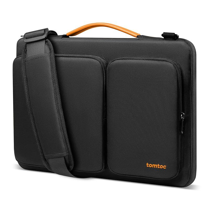 【新着商品】[tomtoc] 360耐衝撃 パソコンケース 16インチ MacBook Pro M3/M2/M1 2023-2019対応 ノートPCバッグ ショルダーバッグ ブリーフケース 撥水 ブラック 0