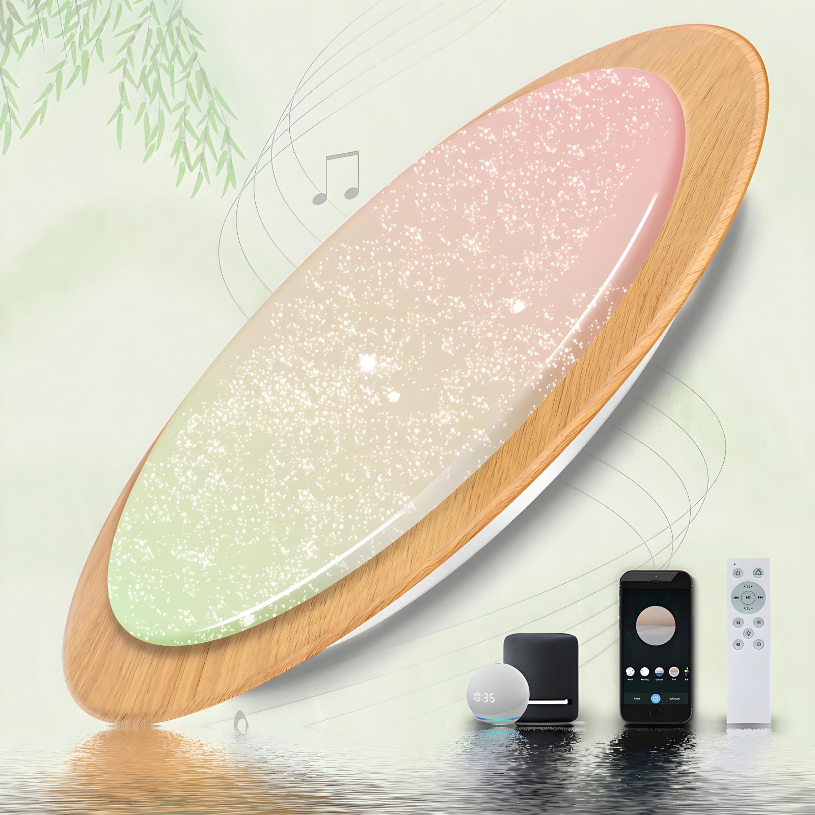 6畳 8畳 40W alexa対応 シーリングライト 音声制御 Bluetoothスピーカー内蔵 APPリモコン 調光調色 RGB リモコン付き 音楽再生 LED タイマースイッチ メモリ機能 常夜灯モード おしゃれ お手入れ簡単 モダンシンプル 寝室 Kaz