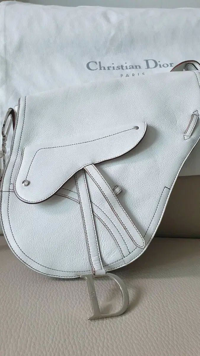 Dior(ディオール) オブリーク ホワイト サドルバッグ フルセット