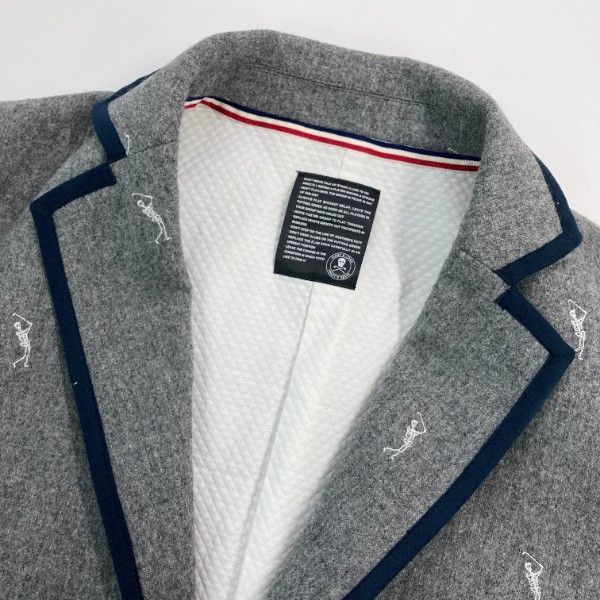 【美品】MARK&LONA マークアンドロナ POP柄 ジャケット 総柄 MARK&LONA マークアンドロナ ジャケット 総柄 グレー系 L