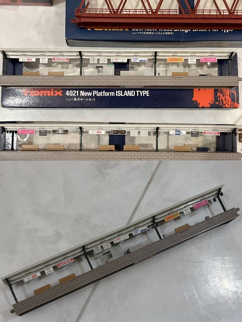 ニュー島式ホームセット ニュートラス形鉄橋セット