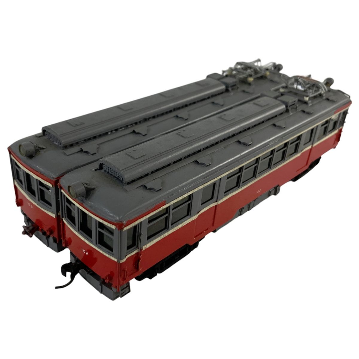 メーカー不明 箱根登山鉄道 モハ1形 モハ102 モハ103 2両セット HOゲージ 鉄道模型 ジャンク N9937653