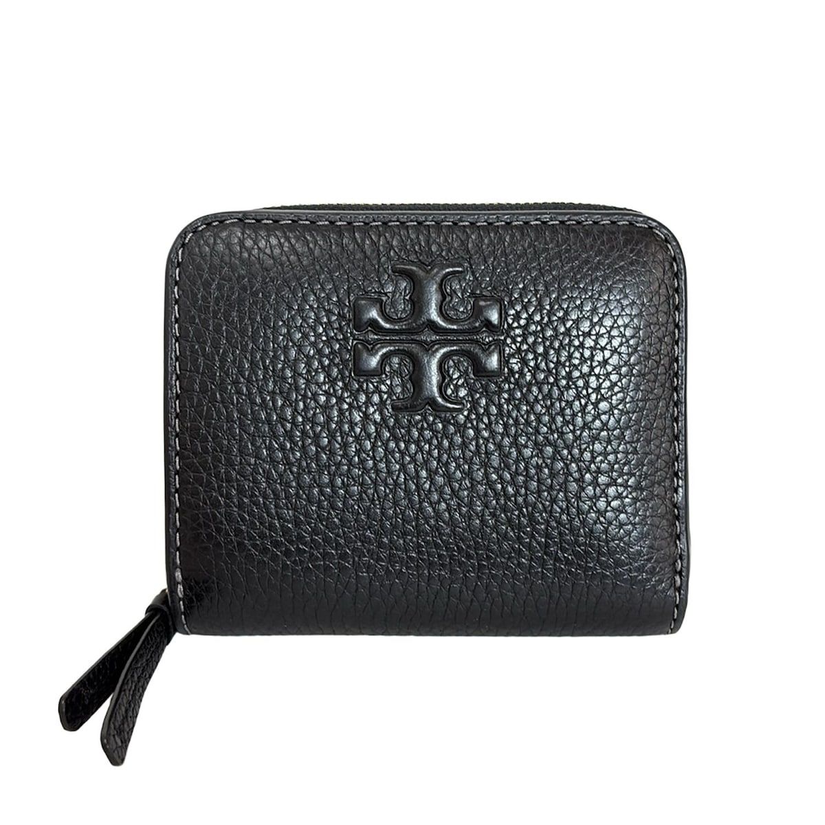 TORY BURCH(トリーバーチ) 2つ折り財布 - 黒 ラウンドファスナー