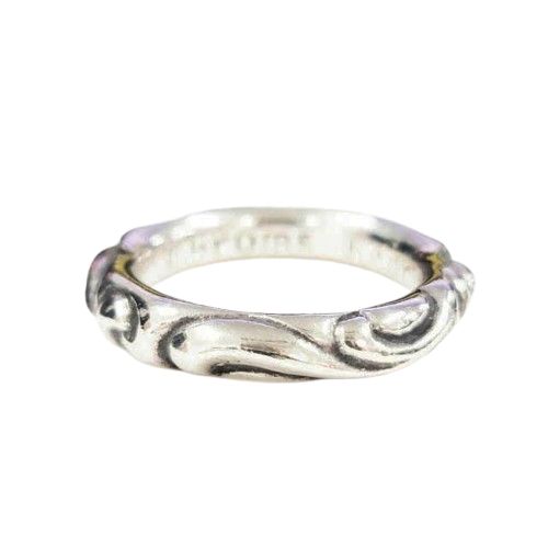 クロムハーツ CHROME HEARTS SCRL BAND スクロール バンド リング 指輪 925 シルバー ブランド古着ベクトル AA ▲ 251016
