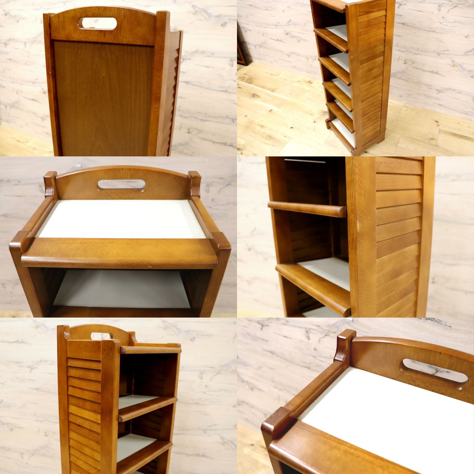 GMIH277A Karimoku カリモク カリモク 下駄箱 シューズラック スリッパラック シェルフ ヴィンテージ 棚 ラック 木製 玄関 MARWIL-DEMENAGEMENTS_CH