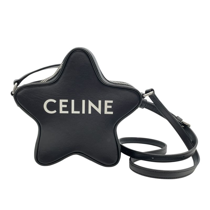 セリーヌ CELINE スモール エトワール ショルダーバッグ 198763 ブラック カーフ レディース ショルダーバッグ