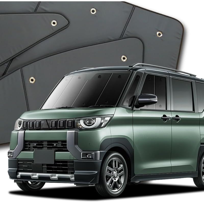 趣味職人 プライバシー サンシェード 車 デリカミニ B34A B35A B37A B38A型 フロント カーテン 車中泊 グッズ 対応 01s-d013-fu 0