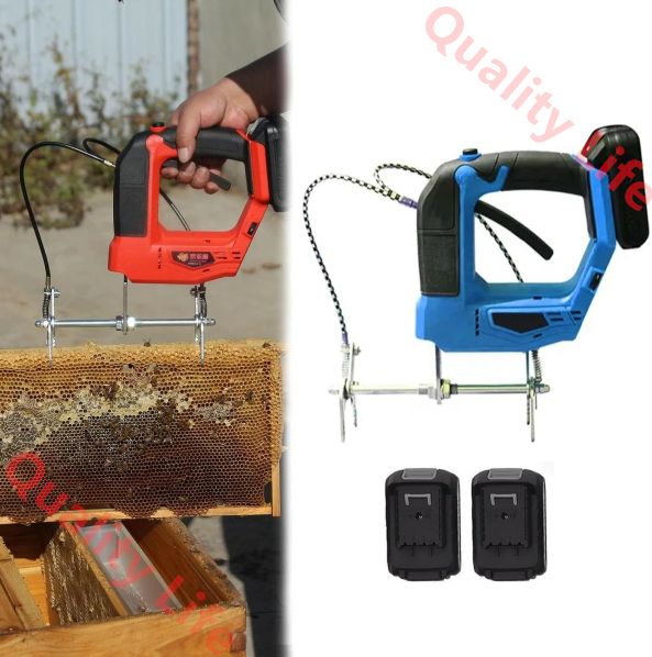 ポータブル電動蜂除去器 ハンドヘルドコードレス蜂シェーカー 蜂の巣フレームシェーキングマシン 電動蜂シェーカーコードレス 充電式養蜂除去バイブレーター 1-4速度調整 電池2個 操作が簡単 養蜂ミツバチ農場用