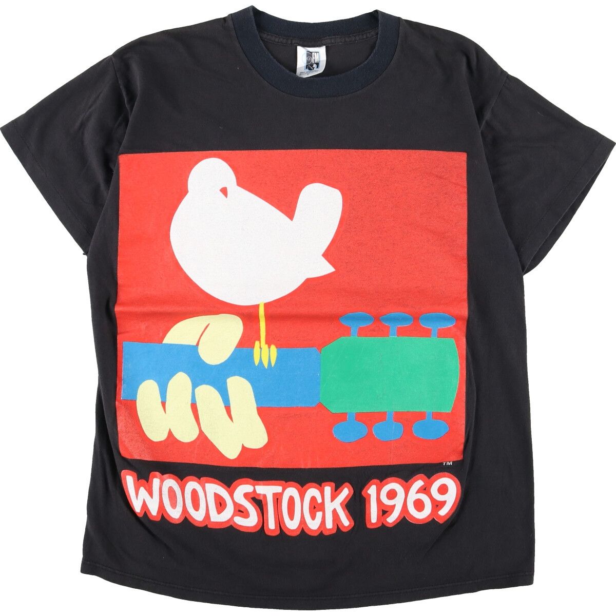 古着 90年代 GEM WOOD STOCK 1969 ウッドストックフェスティバル バンドTシャツ バンT USA製 メンズM  ヴィンテージ/evb001867 - メルカリShops