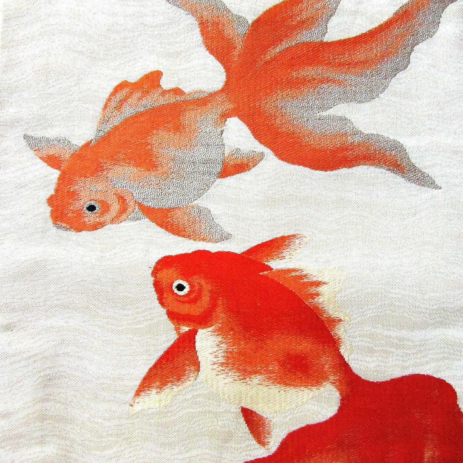 ご専用※ 金魚 紗 名古屋帯 アンティーク 着物 帯 - メルカリ