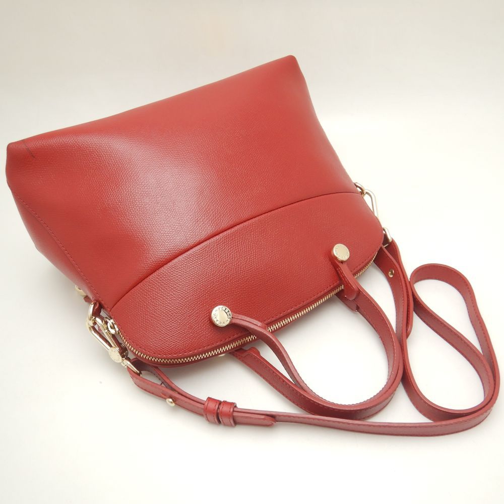 Furla フルラ パイパー ハンドバッグ 2WAY レザー レッド/251886【中古  