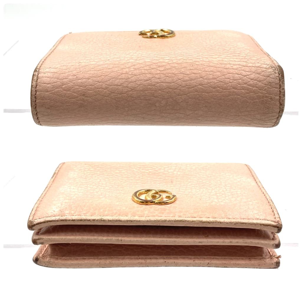 GUCCI グッチ　財布　GGマーモント 二つ折り　ゴールド金具　箱付 GUCCI グッチ 財布 GGマーモント 二つ折り ゴールド金具 箱付