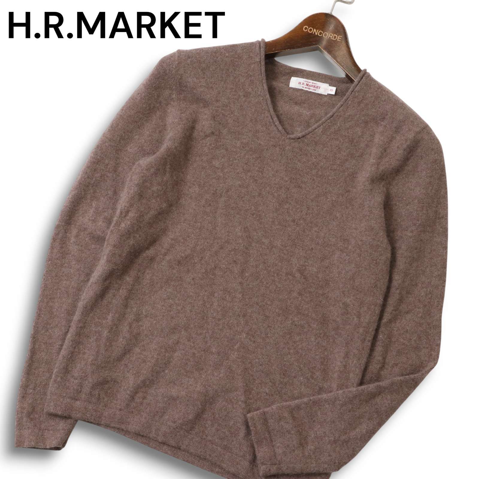H.R.MARKET ハリウッドランチマーケット 秋冬 H刺繍☆ ウール アンゴラ 
