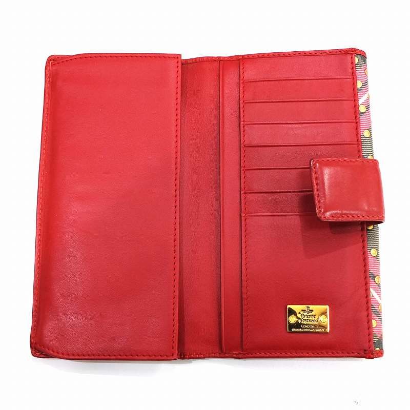 ヴィヴィアンウエストウッド オーブ スタッズ レザー長財布 限定品