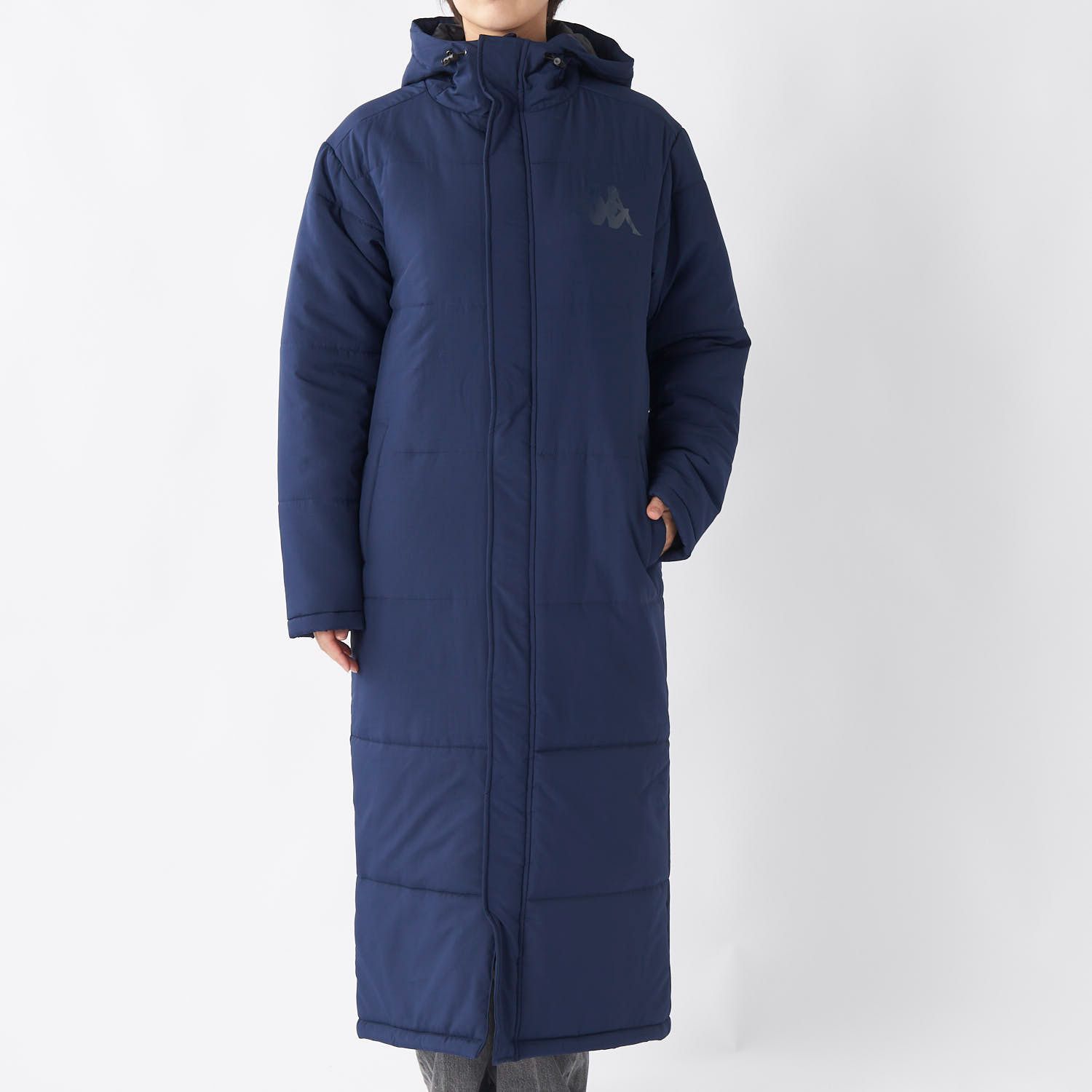 Kappa - 【美品】Kappa ベンチコート　ロングコート　ダウンコート　Mサイズ　ブルー Kappa ベンチコート ダウンジャケット レディース KAPPA 中綿