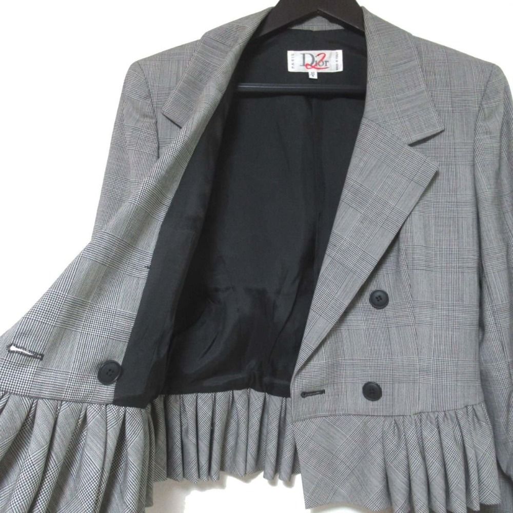 最終お値引き▲ Christian Dior プリーツ ヴィンテージ ジャケット DIOR】セール！22AW DIORのクラシックなバージャケット (Dior