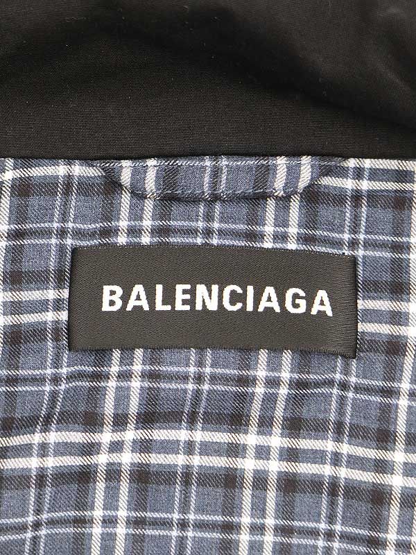BALENCIAGA バレンシアガ 18AW チェック切替ポプリンジップ