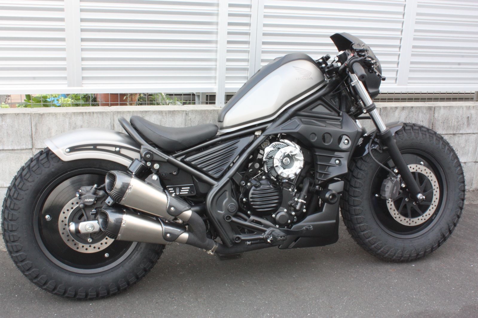 レブル250 ハイクオリティー ダミーエアクリーナー タイプC メッキ 取付説明書付 BRIGHTFACE_UK