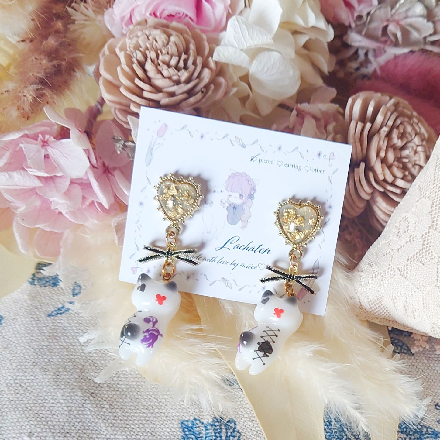 アリスねこちゃん♡ピアス paletimetalici.ro