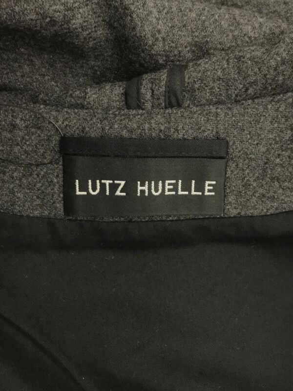 Lutz Huelle ルッツヒュエル 12AW ベルテッド ウールコート グレー 36