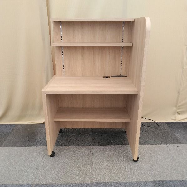 中古】 学習机 テレワーク パーテーション付き 個室タイプ オフィス 