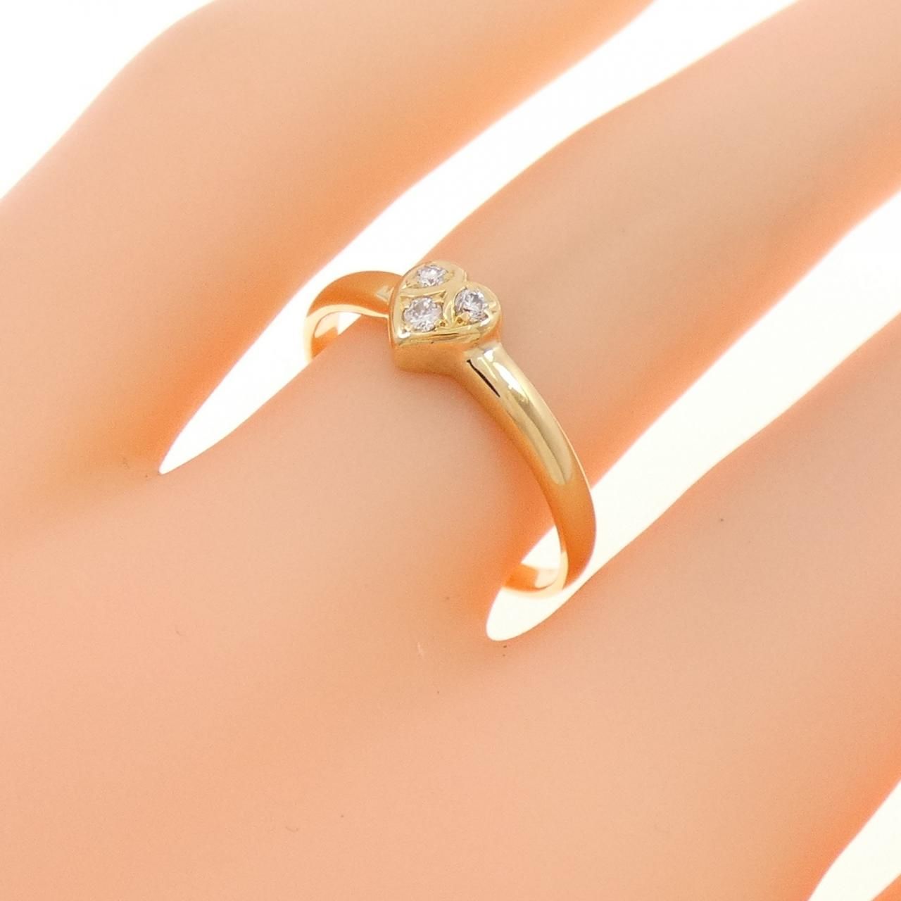 K18YG ハート ダイヤモンド リング 0.06CT - メルカリ