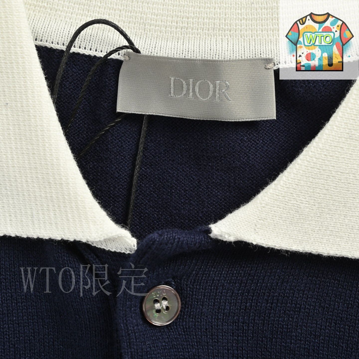 今日WTO】Dior ディオール 25SS スズラン刺繍ニットポロシャツ