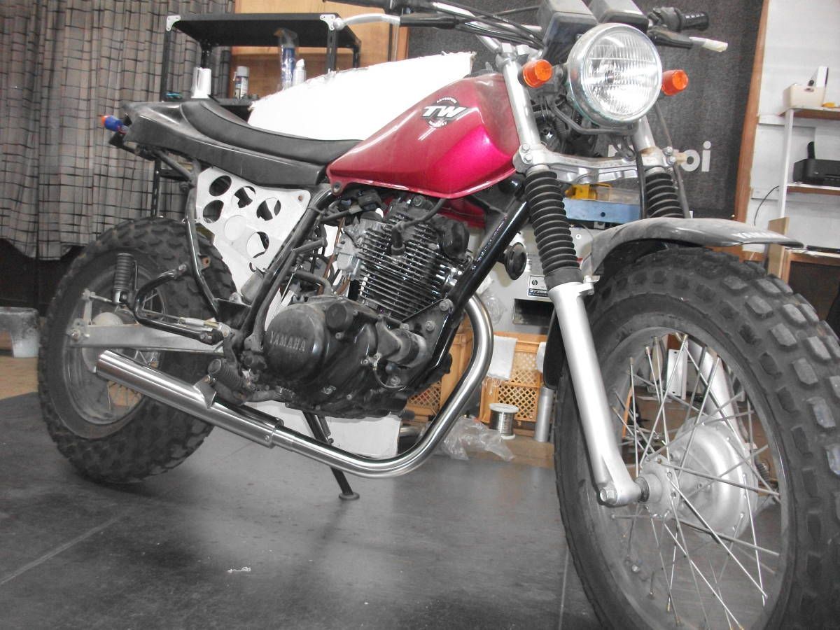 TW200/225専用 ファネル タイプステンレスマフラー RS.ヨコタ製（新品
