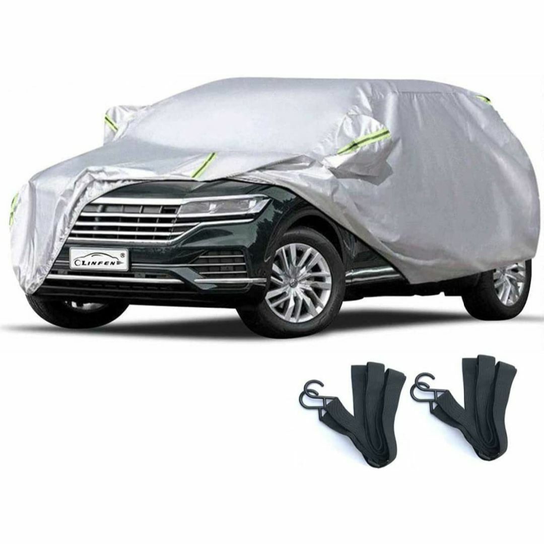 【特選】LINFEN 車カバー SUV ミニバン車 ロープ付 サイズ（L～XL）