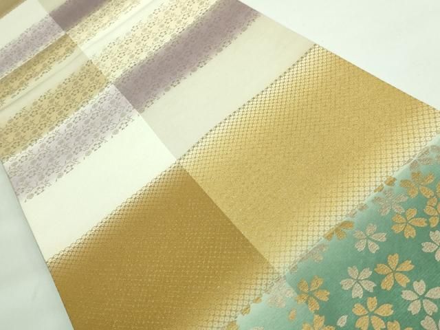 平和屋本店□極上 善之助 着物ブランド 一期一会 両方向 全通柄袋帯 笹