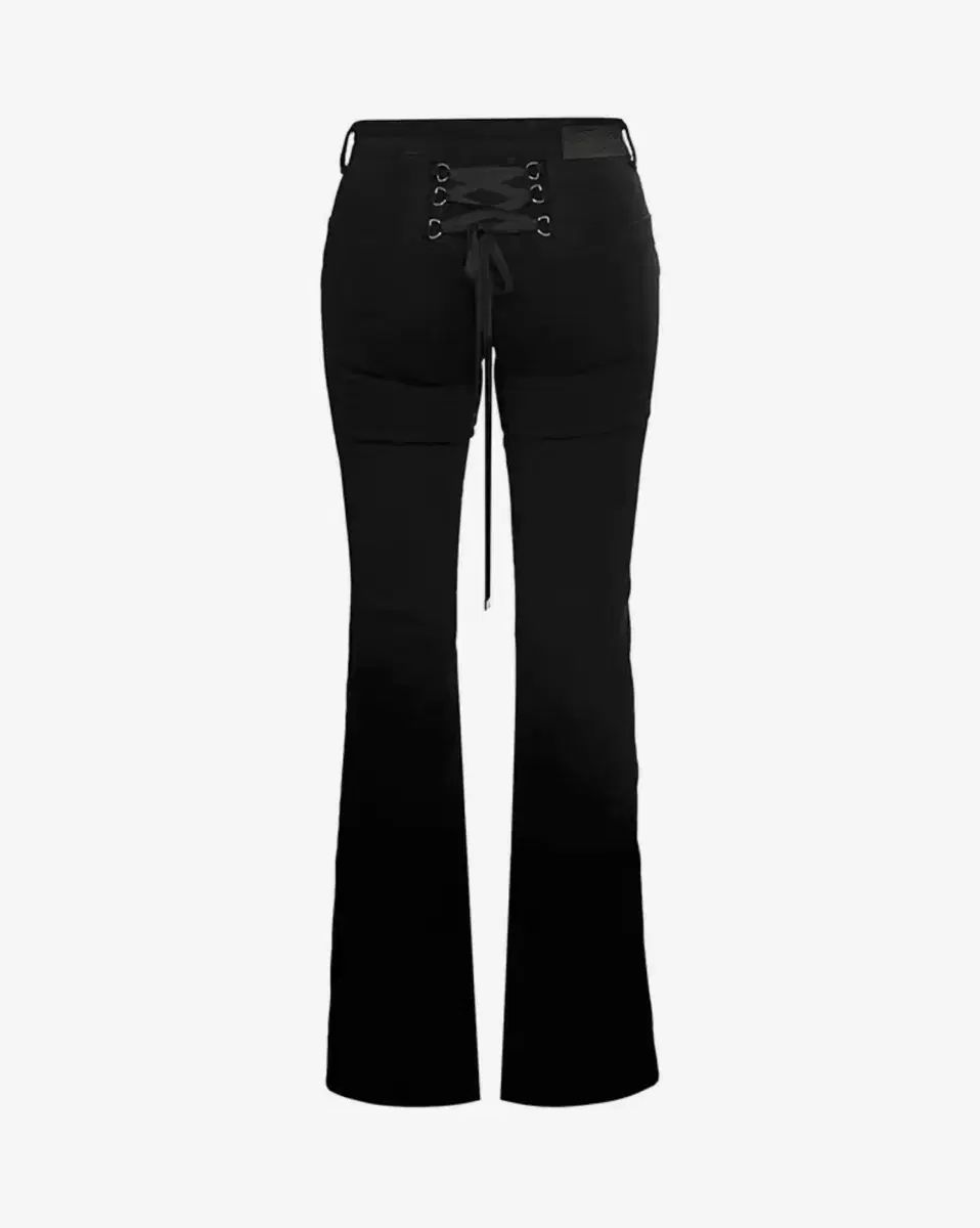 新製品 におい Letto raw pants 百 レースアップ ブーツカット デニム