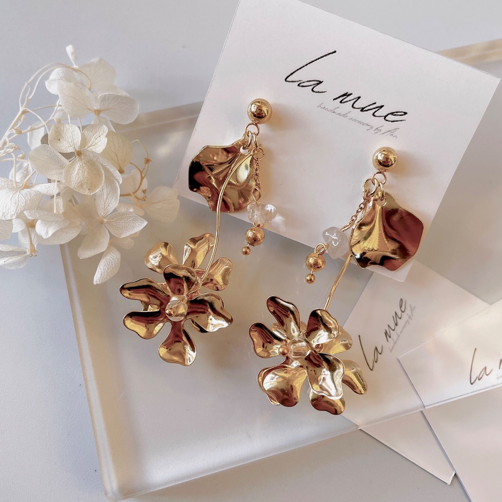 小ぶり＆軽量♡【304ステンレス 24KGP 本金メッキ ポスト】 メタル